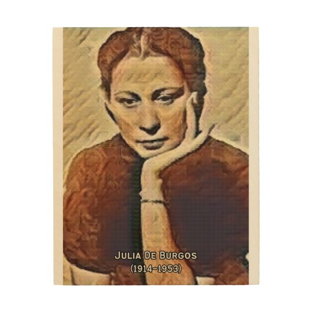 Julia de Burgos Wood Wall Art (Front)
