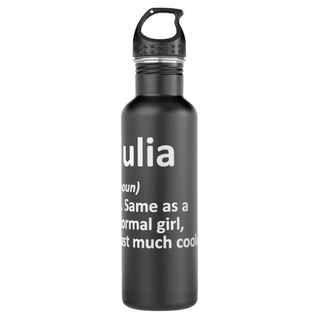 JULIA Definition Personalized Name Funny Birthday  Stainless Steel Water Bottle (Front)