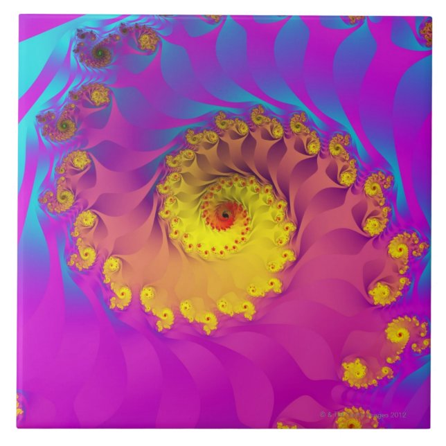 Julia Fractal 2 Ceramic Tile (Front)