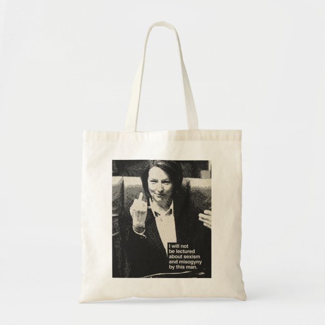 Julia Gillard Famous Speech Vintage Art Tote Bag (Front)