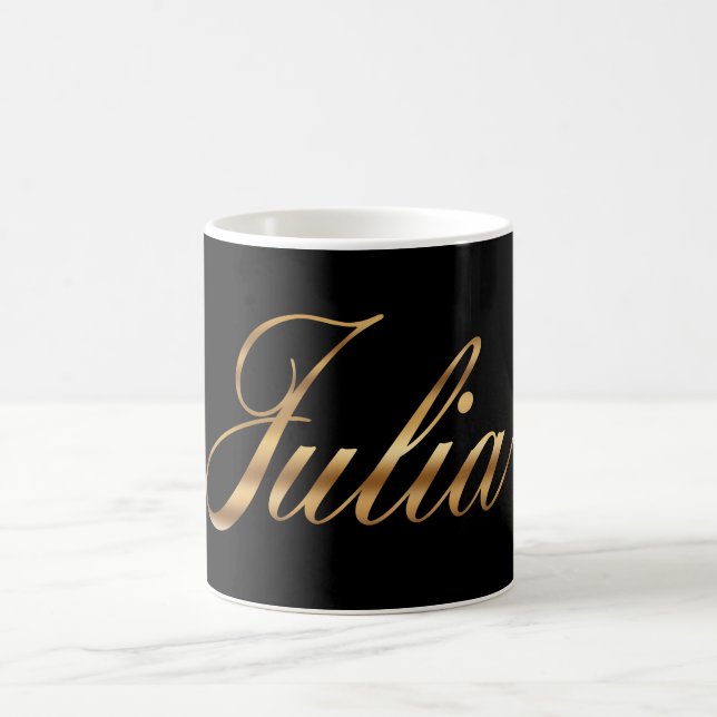 Julia gold Design Lettering Tasse Kaffeetasse Coffee Mug (Center)