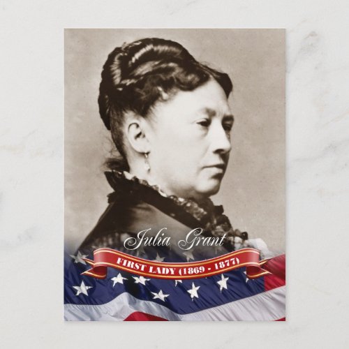 Julia Grant First Lady of the US Postcard