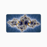 Julia In Blue - Fractal Art Label