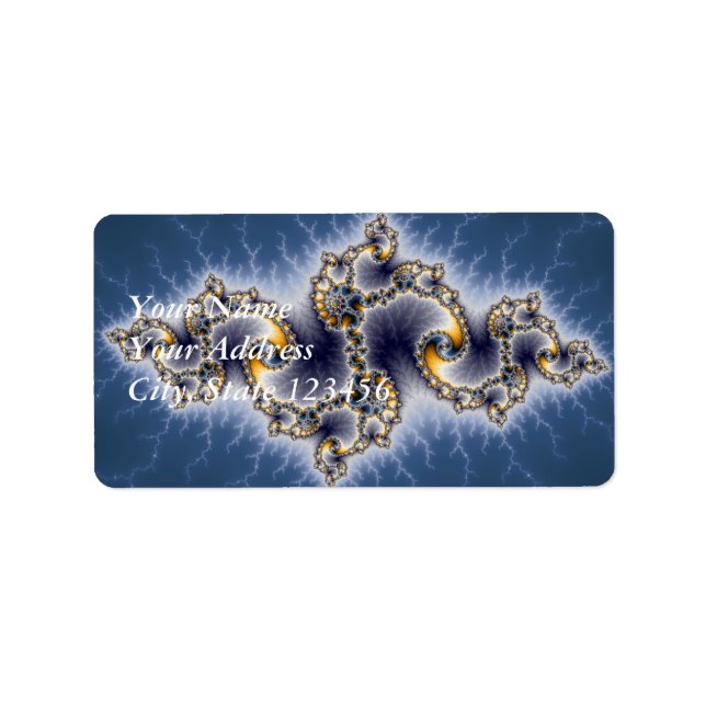 Julia In Blue - Fractal Art Label (Front)