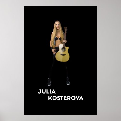 Julia Kosterova LAG Guitars Poster New