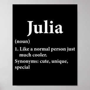 Julia Name Definition Funny D  Poster