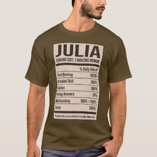 Julia Nutrition Facts Name Nickname Alias Title Fr T-Shirt