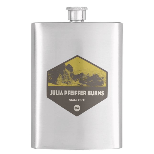 Julia Pfeiffer Burns State Park California Flask (Front)