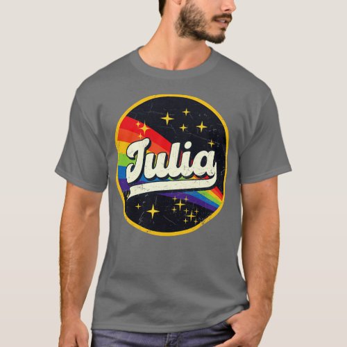 Julia Rainbow In Space Vintage GrungeStyle T_Shirt