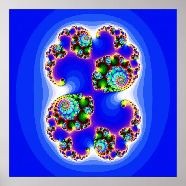 Julia Set Mandelbrot Set Fractal Geometry Poster | Zazzle