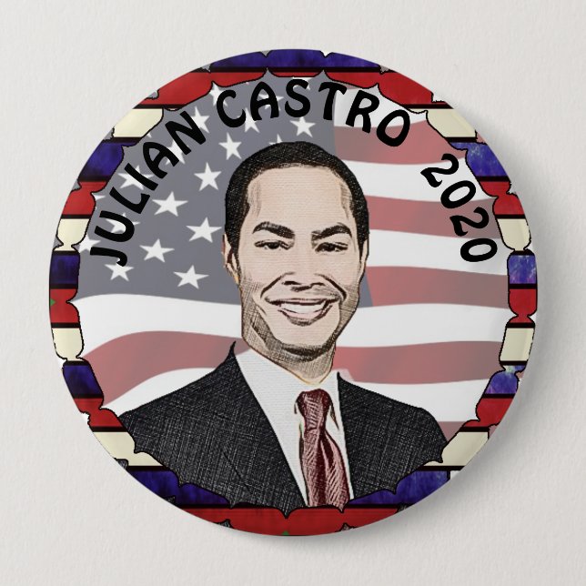 Julian Castro for President 2020 Election Support Button (Front)