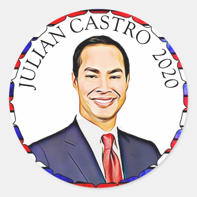 Julian Castro for President 2020 Election Support Classic Round Sticker (Front)