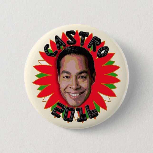 Julian Castro Pinback Button (Front)