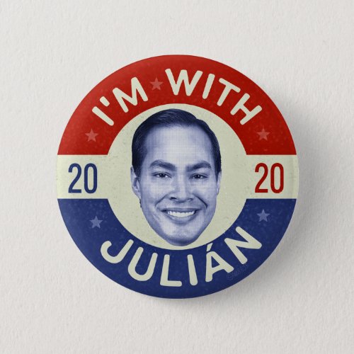 Julian Castro President 2020 Democrat Photo Retro Button