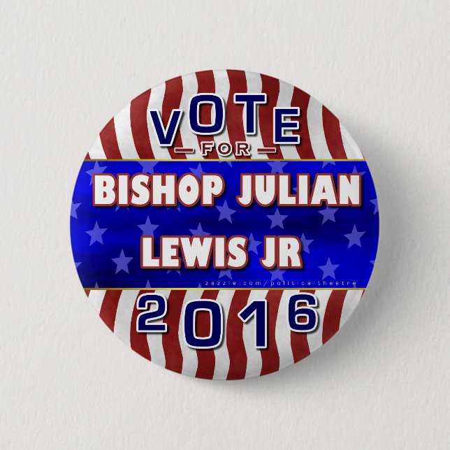 Julian Lewis President 2016 Election Independent Pinback Button (Front)