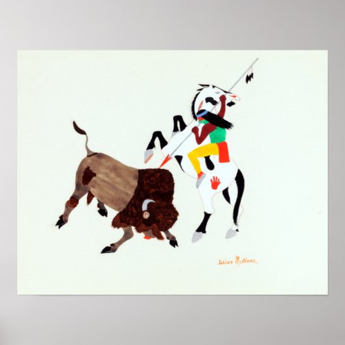 Julian Martinez Buffalo Hunter Poster