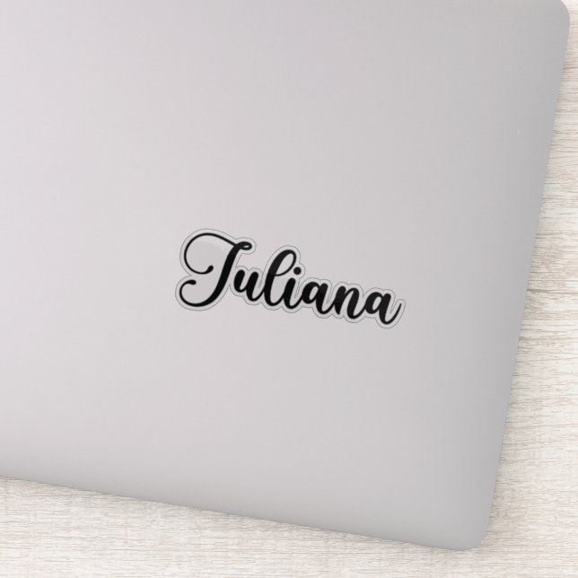 Juliana Name - Handwritten Calligraphy Sticker (Detail)