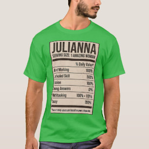 Julianna Nutrition Facts Name Nickname Alias Title T-Shirt
