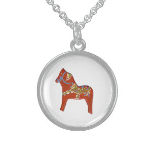 Julia's Dala Horse Sterling Silver Necklace