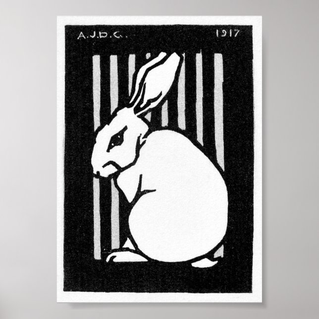Julie de Graag Sitting Rabbit Poster (Front)