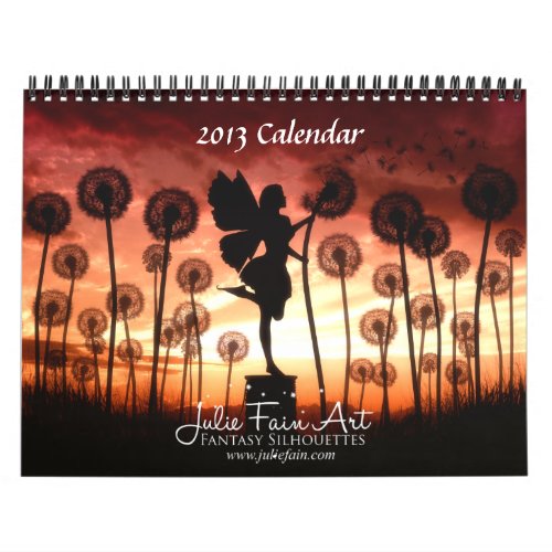 Julie Fain Fantasy Silhouettes Art Calendar