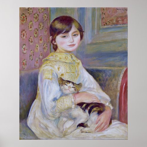 Julie Manet with Cat by Renoir _ Fine Art Poster