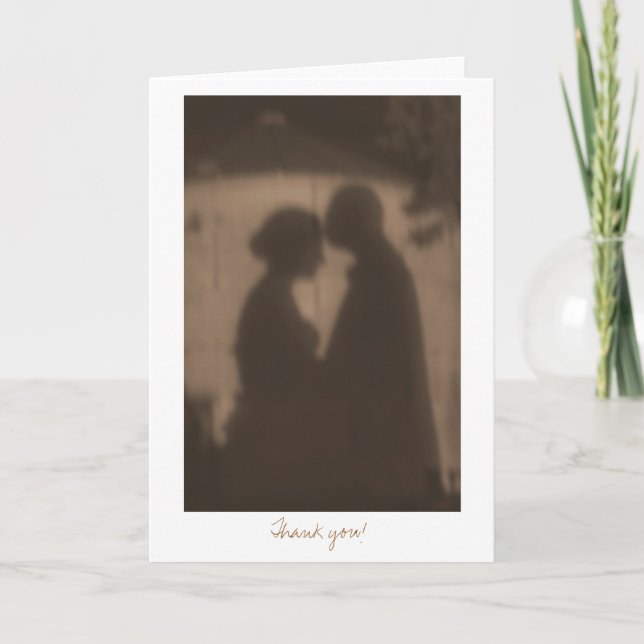 Julie -n- Matt Wedding 4x6 (sepia) -317, Thank ... Thank You Card (Front)