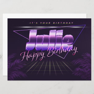 Julie Name First name lila retro card Birthday