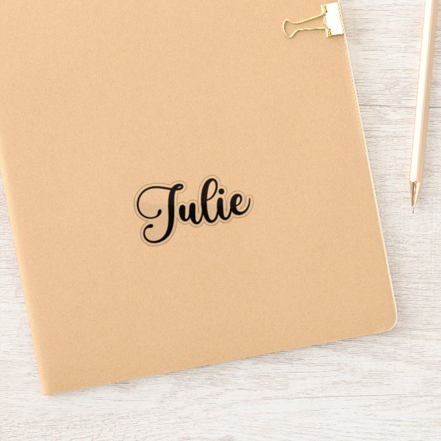 Julie Name - Handwritten Calligraphy Sticker | Zazzle