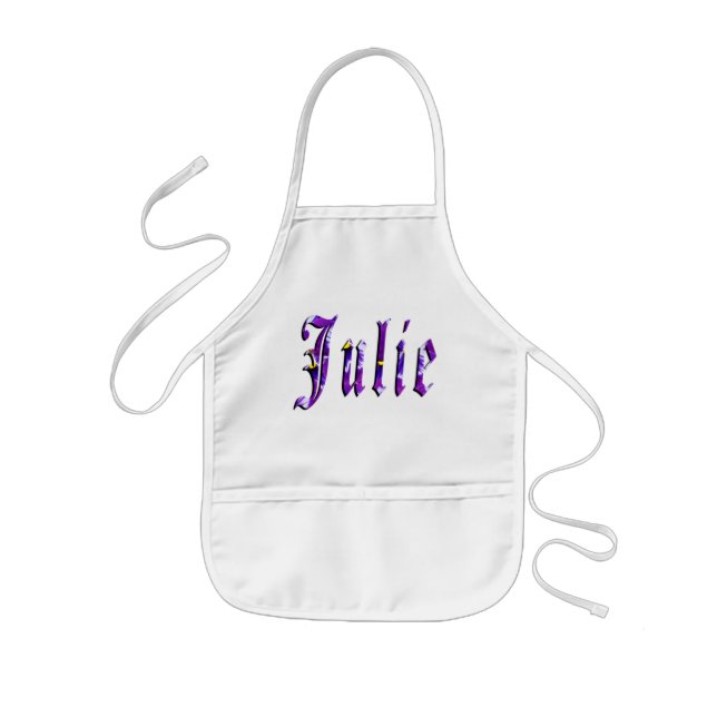 Julie, Name, Logo, Girls Artistic Kindy Apron (Front)