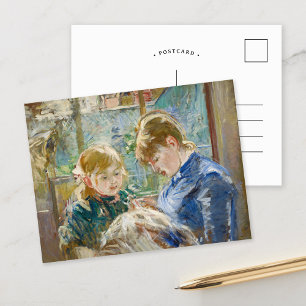 Julie with Her Nanny Berthe Morisot Postcard