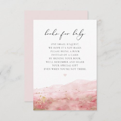 JULIEN Blush Dusty Rose Gold Books for Baby Card