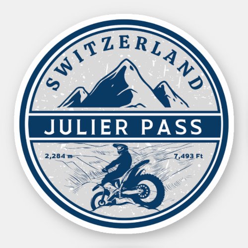Julier pass swissalps motorcycle tour sticker
