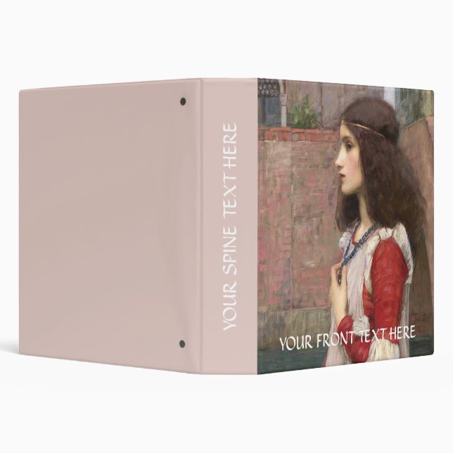 Juliet by John William Waterhouse, Art 3 Ring Binder (Background)