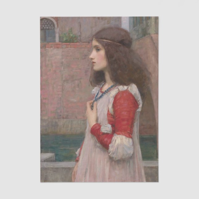 Juliet by John William Waterhouse Tissue Paper (Front)