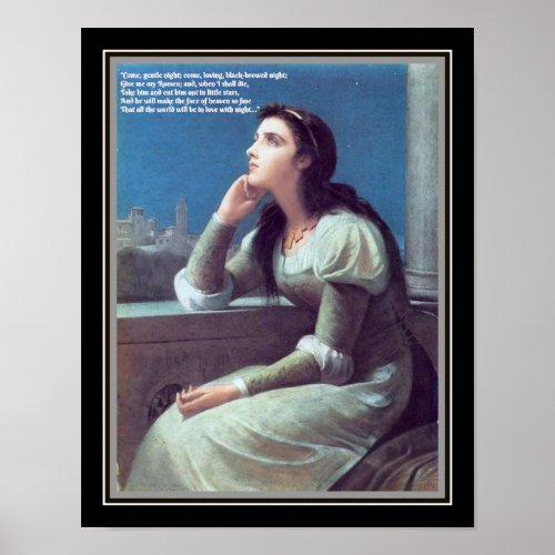 Juliet Capulet with Quote Poster