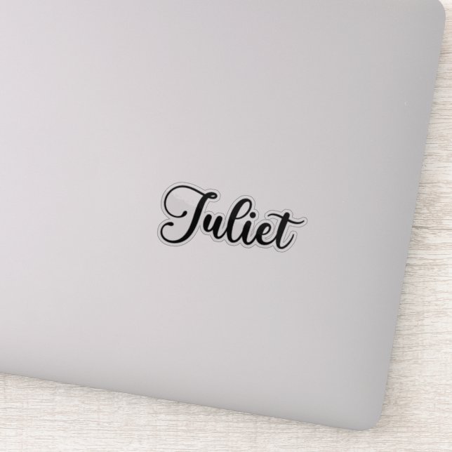 Juliet Name - Handwritten Calligraphy Sticker (Detail)