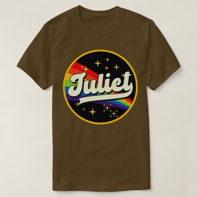 Juliet Rainbow In Space Vintage Style T-Shirt (Design Front)