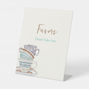 JULIET Tea Set Party Bridal Shower Favor Sign