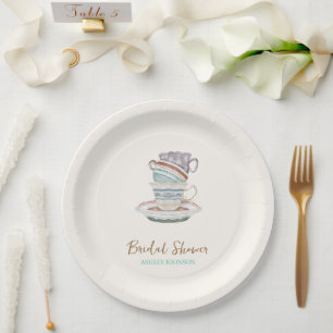 JULIET Tea Set Party Bridal Shower Paper Plates