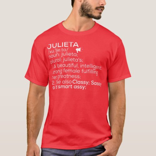 Julieta Name Julieta Definition Julieta Female Nam T_Shirt