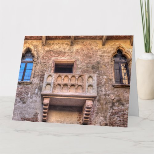 Juliets Balcony Verona Italy Card