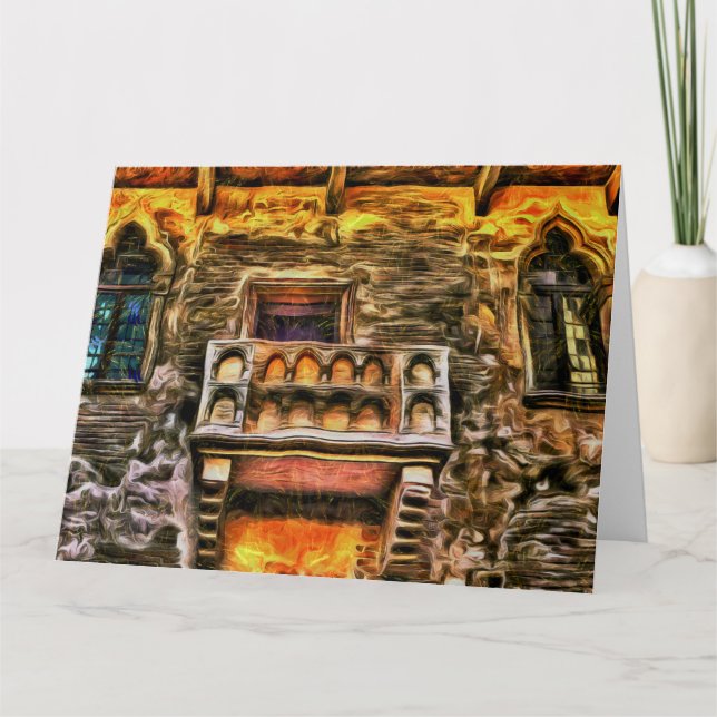 Juliet's Balcony Verona Van Gogh  Card (Front)