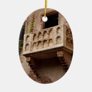 Juliet's Balcony; Where is Romeo? Ceramic Ornament