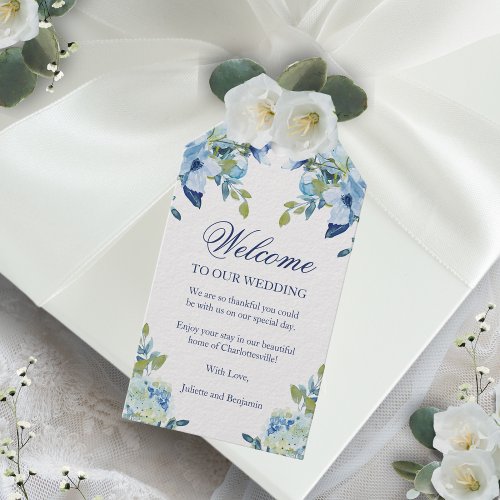 Juliette Blue Hotel Guests Wedding Welcome Gift Gift Tags