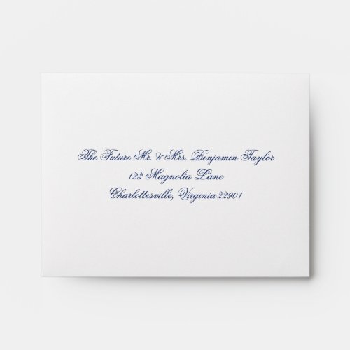 Juliette Dusty Blue Floral Wedding RSVP Card Envelope