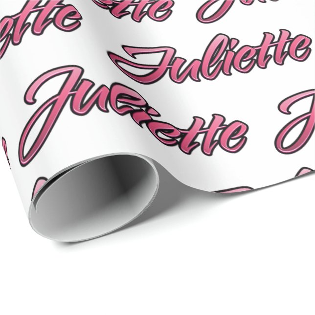 Juliette fade pink personalized gift paper (Roll Corner)