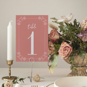 Juliette Frame Curated Colors Wedding Table Number