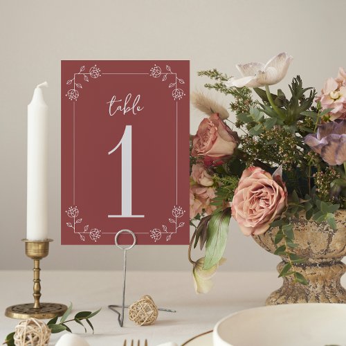 Juliette Frame  Curated Colors  Wedding Table Number