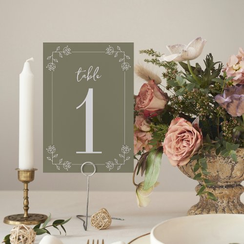 Juliette Frame  Curated Colors  Wedding Table Number